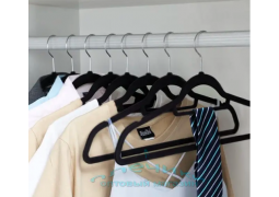 Вішалки-плечики бархатні 41х0,6см (чорні)